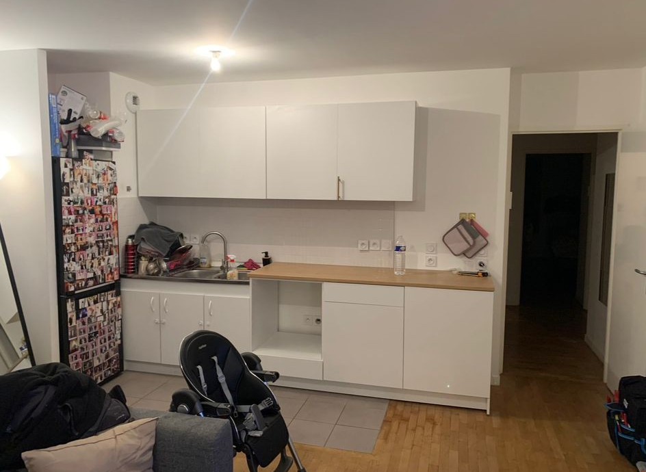 Pose de la kitchenette – avancement