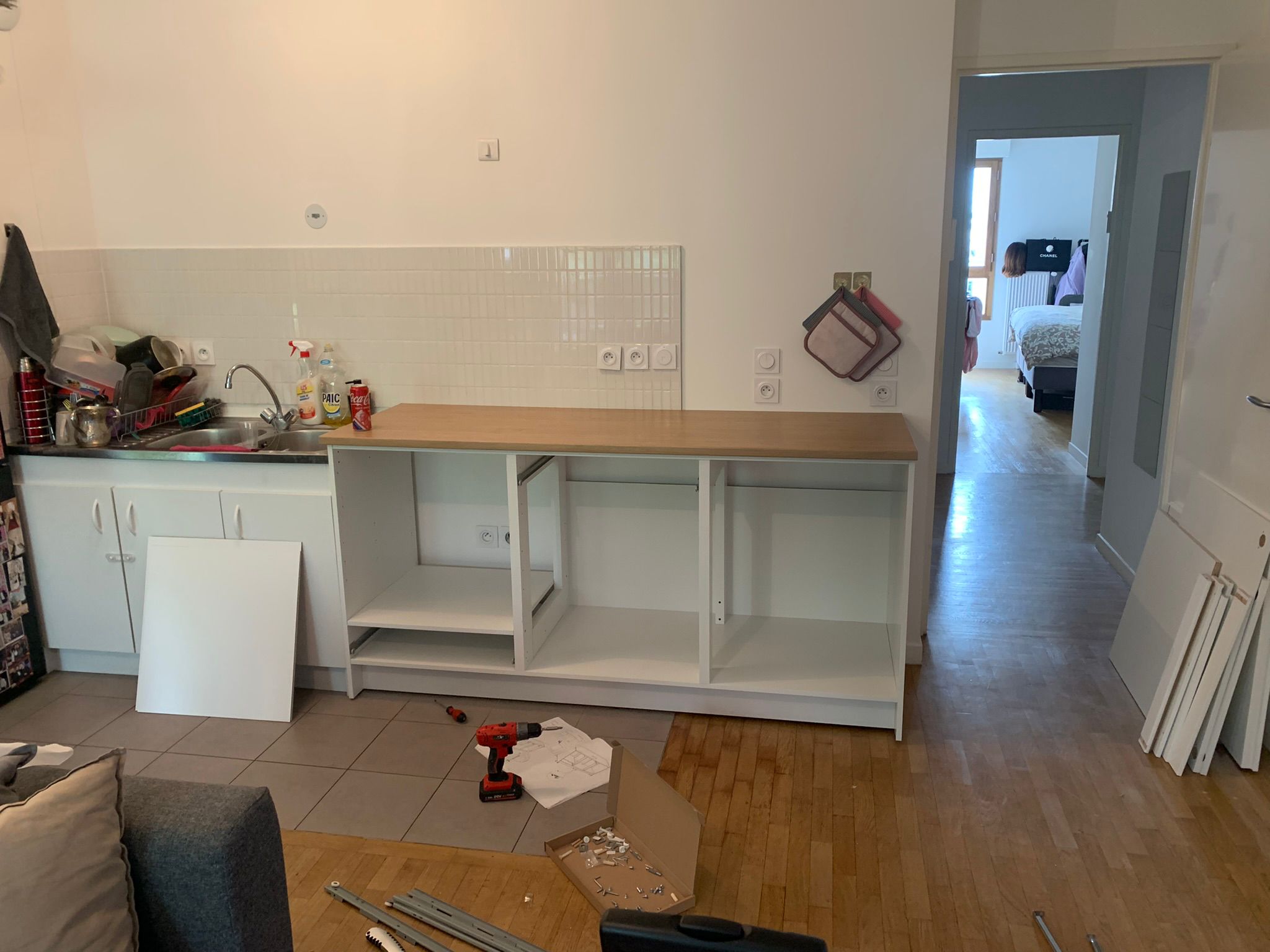 Pose d'une kitchenette